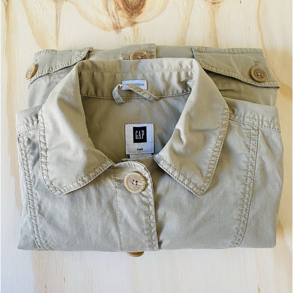 Gap Womens Beige/Khaki Utility/Safari Jacket Sz Medium Utility Chic Gorpcore - Picture 10 of 10